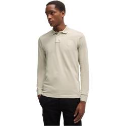 BOSS Herren Passerby Slim-Fit Poloshirt aus Stretch-Baumwolle mit Logo-Aufnäher Hellbeige XXL von BOSS