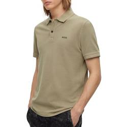 BOSS Herren Prime Slim-Fit Poloshirt aus Baumwoll-Piqué Hellgrün M von BOSS