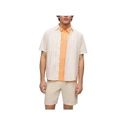 BOSS Herren Rash 2 Regular-Fit Hemd aus bedruckter Baumwoll-Popeline Weiß XL von BOSS