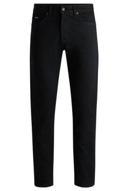 BOSS Herren Re.Maine BC-C Schwarze Regular-Fit Jeans aus bequemem Stretch-Denim Schwarz 31/34 von BOSS