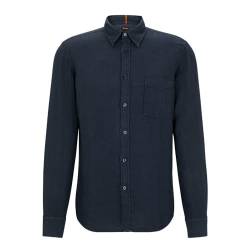 BOSS Herren Relegant_6 Shirt, Dark Blue404, L von BOSS