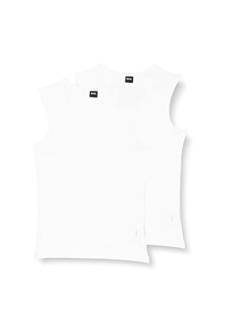 BOSS Herren SL-Shirt RN 2P CO/EL Tank Top, New-White100, M (2er Pack) von BOSS