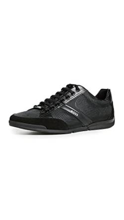 BOSS Herren Saturn Profile Low Top Sneaker, Black Onyx, 44 EU von BOSS