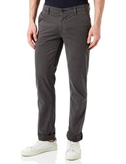 BOSS Herren Schino-Slim D Slim-Fit Hose aus elastischem Baumwoll-Satin Dunkelgrau 35/32 von BOSS