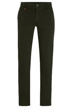 BOSS Herren Schino-Slim D Slim-Fit Hose aus elastischem Baumwoll-Satin Hellgrün 38/32 von BOSS