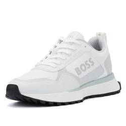 BOSS Herren Schuhe Halbschuhe Turnschuhe Sneakers Jonah Runn merb, Farbe:Weiß, Schuhgröße:EUR 41, Artikel:-100 White von BOSS