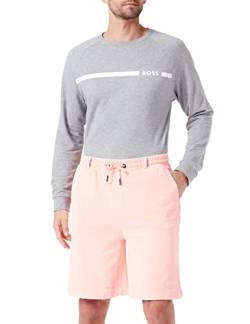 BOSS Herren SeNeon Relaxed-Fit Shorts aus Baumwoll-Mix mit Logo-Stickerei Orange L von BOSS