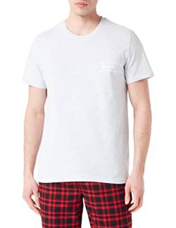 BOSS Herren Shirt Kurzarmshirt T-Shirt RN 24, Farbe:Grau, Artikel:-041 Silver Grey, Größe:L von BOSS