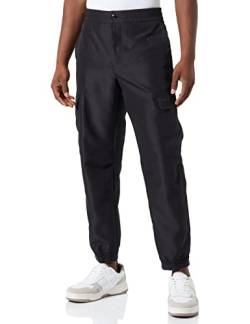 BOSS Herren Sisla-Cargo-DS Relaxed-Fit Cargohose aus recyceltem Material Schwarz 52 von BOSS