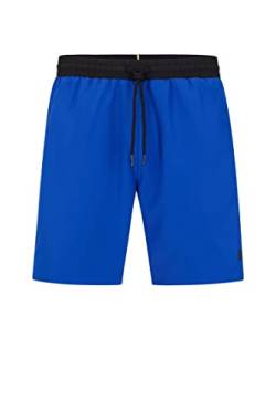 BOSS Herren Starfish Badeshorts aus recyceltem Material mit Kontrast-Logo Blau 433 M von BOSS