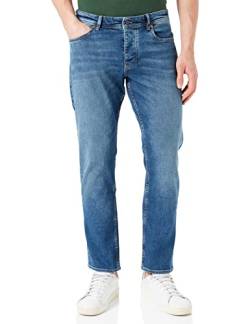 BOSS Herren Taber BC-C Blaue Tapered-Fit Jeans aus bequemem Stretch-Denim Blau 33/34 von BOSS
