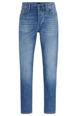 BOSS Herren Taber BC-C Blaue Tapered-Fit Jeans aus bequemem Stretch-Denim Blau 38/34 von BOSS