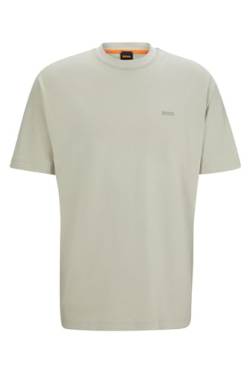 BOSS Herren Te Regenerative Relaxed-Fit T-Shirt aus Reiner Baumwolle mit Logo-Stickerei Hellbeige XXL von BOSS