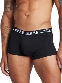 BOSS Herren Trunk 3P CO/EL Dreier-Pack Boxershorts aus Stretch-Baumwolle mit Logo am Bund,M,Schwarz von BOSS