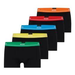 BOSS 5er Pack Herren Unterwäsche Unterhose Boxer Shorts Trunks Essential_P, Farbe:Mehrfarbig, Größe:XL, Artikel:-999 Black/Multi von BOSS