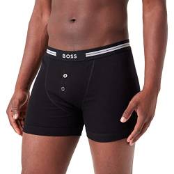 BOSS Herren Trunk BF Original Eng anliegende Boxershorts aus gestrickter Baumwolle mit Logo am Bund Schwarz S von BOSS
