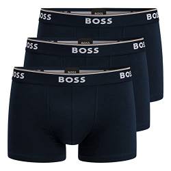 BOSS Herren Trunks Power Boxer Unterhosen Cotton Stretch 3er Pack, Farbe:Blau, Wäschegröße:2XL, Artikel:-480 Navy von BOSS