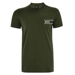 BOSS Herren Tshirtrn 24 T-Shirt, Dark Green306, L EU von BOSS