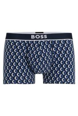 BOSS Herren Unterwäsche Unterhosen Boxershorts Trunk 24 Print, Farbe:Blau, Größe:L, Artikel:-406 Dark Blue von BOSS