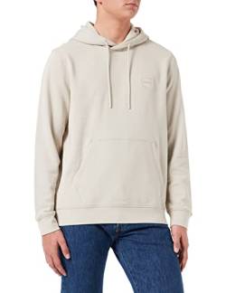 BOSS Herren Wetalk Hoodie aus Baumwoll-Terry mit Logo-Aufnäher Hellbeige XL von BOSS