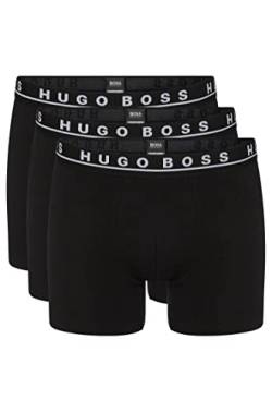 BOSS Hugo Herren Boxershorts Unterhosen Boxer Brief 50325404 3er Pack (XL, Black (-001)) von BOSS