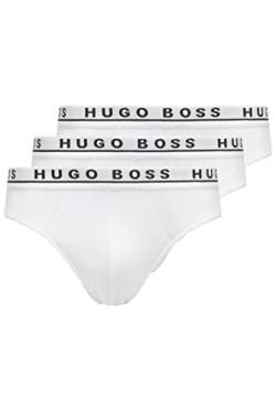 BOSS Hugo Herren Slips Briefs Unterhosen 50325402 3er Pack (XL, White (-100)) von BOSS