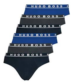 BOSS Hugo Herren Slips Briefs Unterhosen 50325402 6er Pack, Farbe:Blau, Wäschegröße:M, Artikel:-487 Open Blue von BOSS