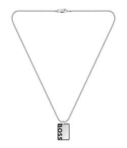 BOSS Jewelry Halskette für Herren Kollektion ID aus Edelstahl - 1580302 von BOSS