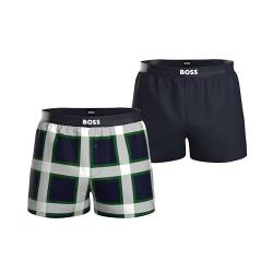 BOSS Men's 2P Boxer EW Pyjama_Short, Open Green348, L von BOSS