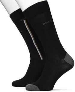 BOSS Men's 2P RS Iconic CC Regular Socks, Black3, 40-46 von BOSS