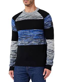 BOSS Men's Arvero Knitted_Sweater, Black, XXL von BOSS