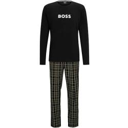 BOSS Men's Easy Long Set Nightwear_Vest, Open Green348, L von BOSS