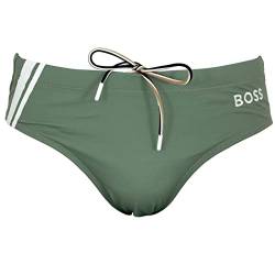BOSS Men's Jersey Swim_Brief, Open Green343, M von BOSS