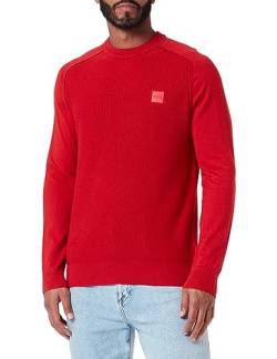BOSS Men's Kesom Knitted-Sweater, Bright Red624, L von BOSS