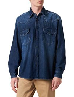 BOSS Men's Lebop Shirt, Dark Blue406, S von BOSS