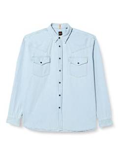 BOSS Men's Lebop Shirt, Light/Pastel Blue450, L von BOSS