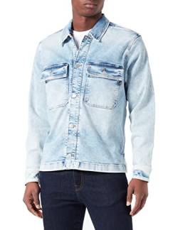 BOSS Men's Lovvo BC Jeans-Jacket-Flat, Bright Blue433, XXL von BOSS