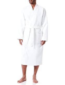 BOSS Men's Waffle Kimono Dressing_Gown, White100, S von BOSS