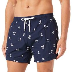 BOSS Men's White Shark Swim_Short, Navy413, XL von BOSS