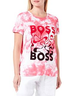 BOSS Women's C_Elenza_Print T_Shirt, Medium Pink660, S von BOSS