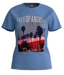 BOSS Women's C_Esummer_Print T_Shirt, Open Blue472, L von BOSS