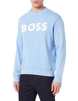 BOSS Herren Webasiccrew Sweatshirt, Open Blue460, XL von BOSS