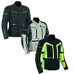 BOSmoto Herren Touren Motorradjacke Textil schwarz, Motorradjacke touren Herren, Protektoren, Roller Jacke, Wasserdicht Motorradbekleidung, (S, NEON) von BOSmoto