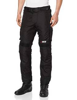 Herren Motorradhose mit Protektoren und Reflektoren – Textil Motorrad Hose für Sommer und Winter – (5XL, Schwarz 6066) von BOSmoto