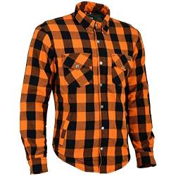 Kevlar Hemd Shirt LUMBERJACK Holzfällerhemd LUMBER JACK Orange (XL) von BOSmoto