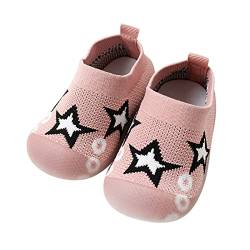 BOTCAM Baby Sneaker Socken Neugeborenes Baby Mädchen Schuhe Erste Niedlichen Cartoon Socken Schuhe Antirutsch Schuhe Prewalker Sneaker Halbschuhe Mädchen 26 (Pink, 28 Toddler) von BOTCAM