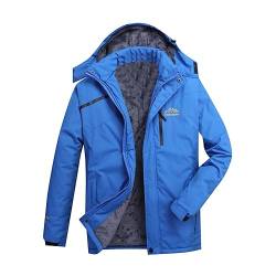 BOTCAM Damen Jacken Fleecejacke Winterjacke Wasserdicht Atmungsaktiv Verdickt Warm Winddicht Softshelljacke Outdoor Funktionsjacke mit Kapuzen Plüschjacke Weiche Gefüttert Winter Jacke Übergangsjacke von BOTCAM