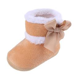 BOTCAM Schuhe Baby 4 Monate und, weiche Booties, weiche, bequeme Stiefel, wärmende und modische Schneestiefel für Halbschuhe Mädchen 26 (Khaki, 4.5 Infant) von BOTCAM
