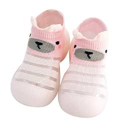 BOTCAM Schuhe Baby 6 12 Monate Cartoon Socken Schuhe Kleinkind Atmungsaktives Mesh Die Bodensocken Rutschfeste Prewalker Schuhe Lauflernschuhe Mädchen 19 (Pink, 18 Infant) von BOTCAM