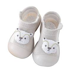 BOTCAM Schuhe Größe 23 Mädchen Tier-Karikatur-Socken-Schuhe Kleinkind-Bodenschuhe Baby Mädchen (Grey, 21 Toddler) von BOTCAM